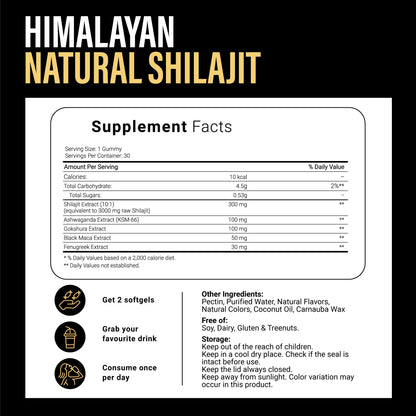 Pure Shilajit Gummies — Natural Energy, Strength & Vitality